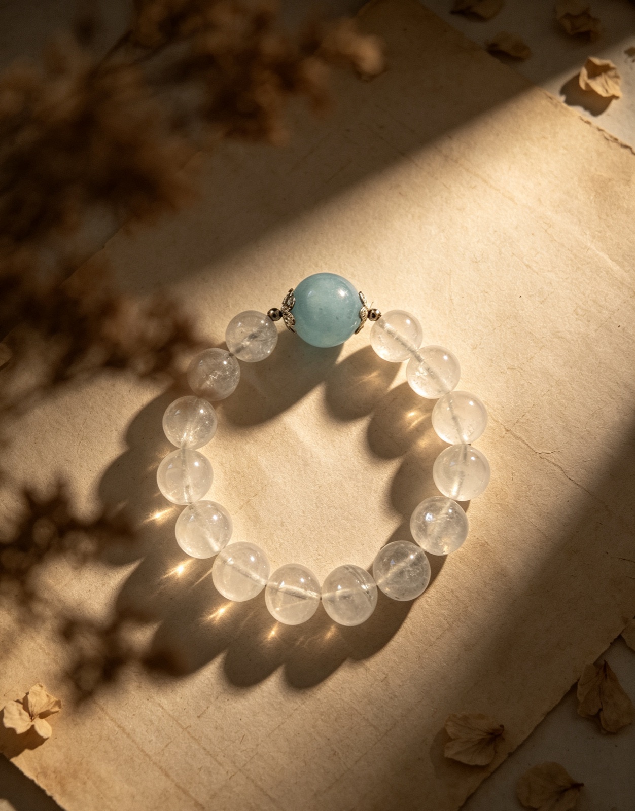 Aquamarine Clear bracelet