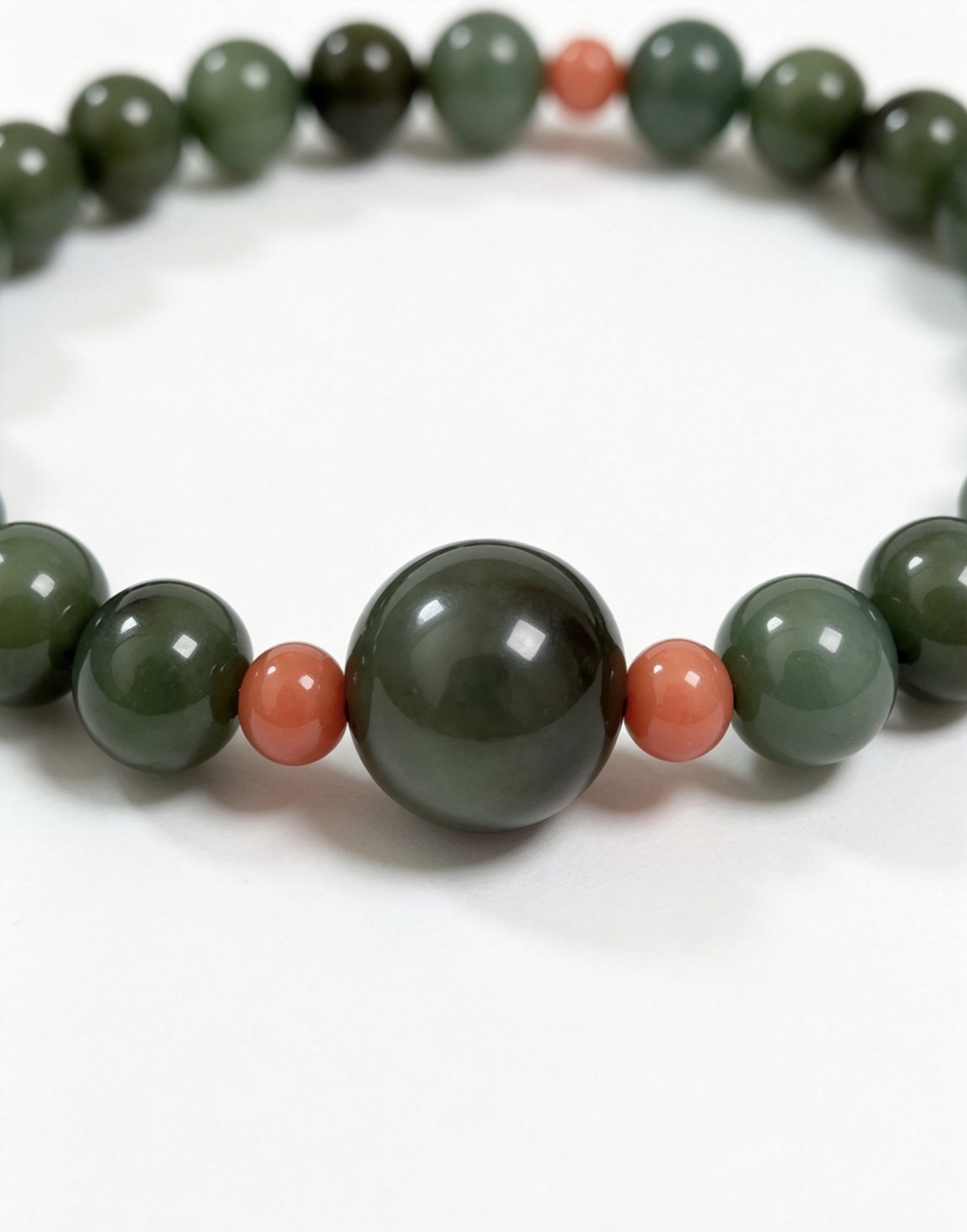 Russian Jasper & Coral bracelet, photo 4 of 5